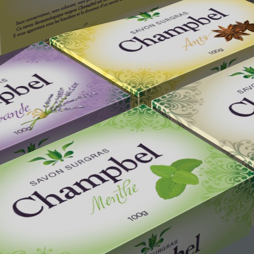 Soap packaging with the title 'Champbel'