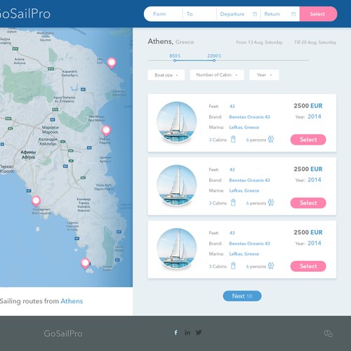 Interface website with the title 'Web page design contest entry'