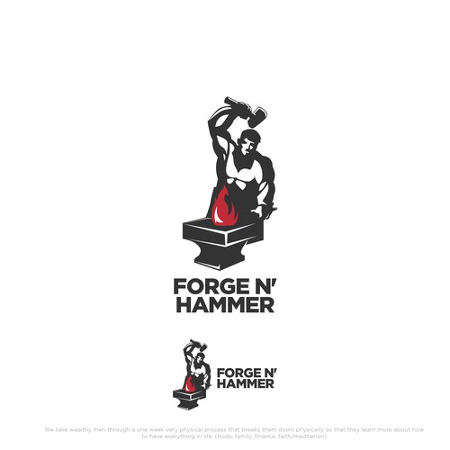 Forge design with the title 'Playful Logo Forge N Hammer'