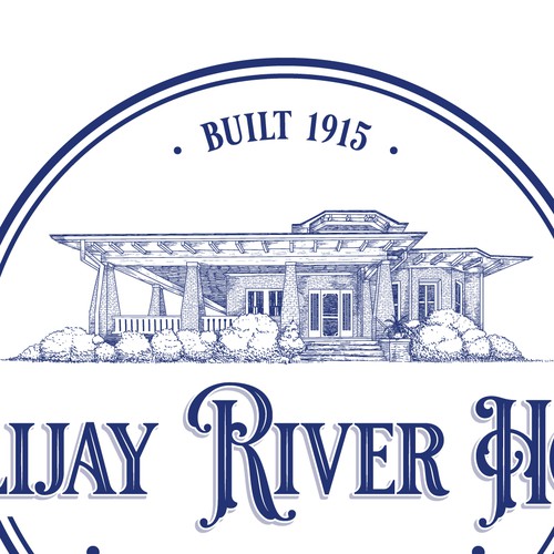 B&B logo with the title 'Vintage Illustration of House'