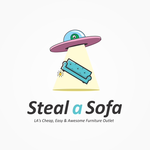 Sofa design with the title 'Playful logo for Furniture Outlet'