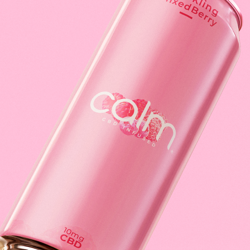 Water label with the title 'calm water'