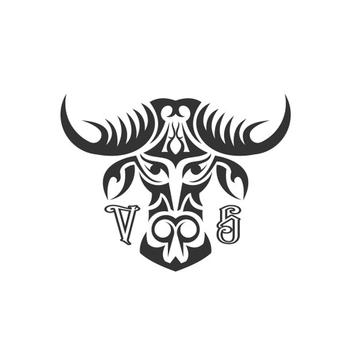 Tribal logo with the title 'V-S BISON'