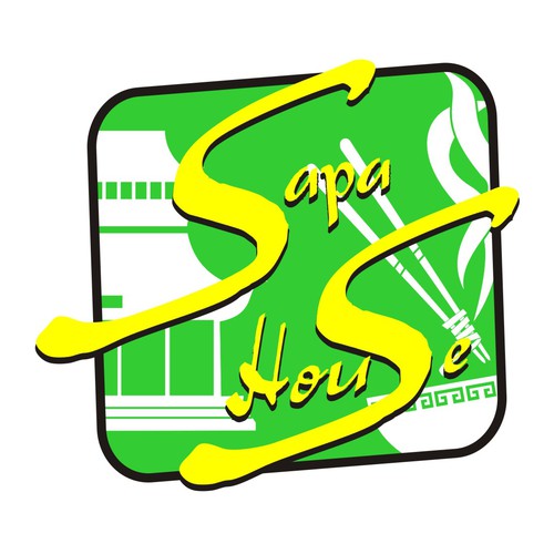 Vietnamese restaurant logo with the title 'Sapa House Logo'