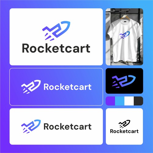 Cart design with the title 'RocketCart logo'