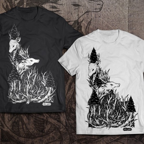 Hipster t-shirt with the title 'Antler deer t-shirt Design'