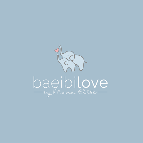 Cute design with the title 'Cute logo concept for baby clothing'