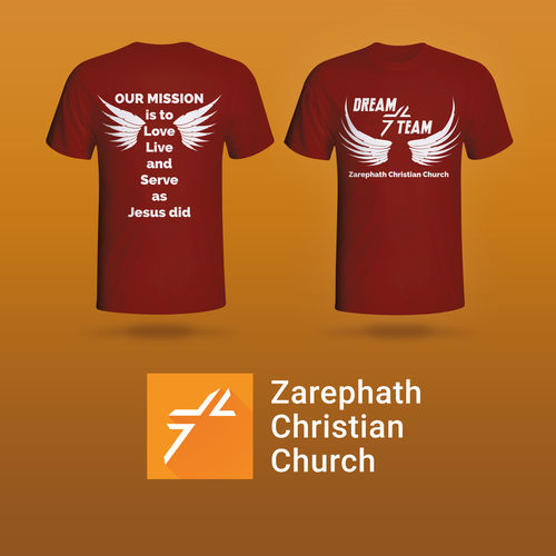 Religious t-shirt with the title 'Zarephath Dream Team Shirt'