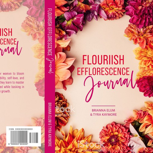 Flower book cover with the title 'Flouriish Efflorescence Journal'