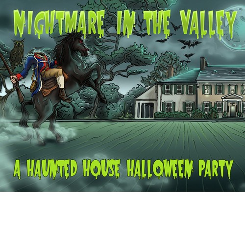 Sketching design with the title 'Nightmare in the valley'