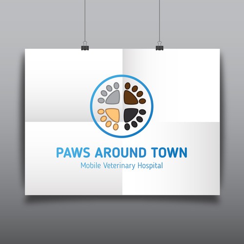 Funny brand with the title 'logo for mobile veterinary hospital v2'