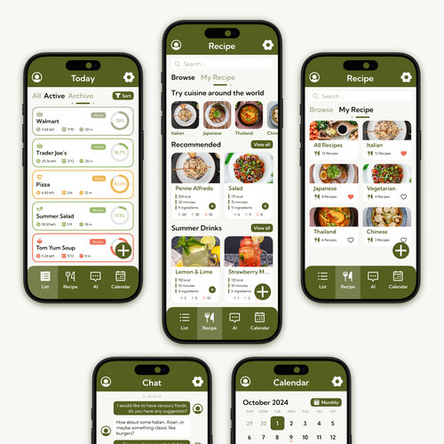 Cook design with the title 'Design for a To-Buy List Apps'