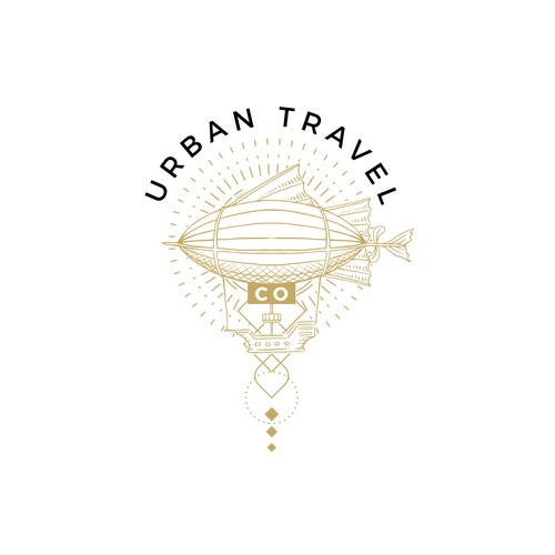 Steampunk logo with the title 'Urban Travel Co.'