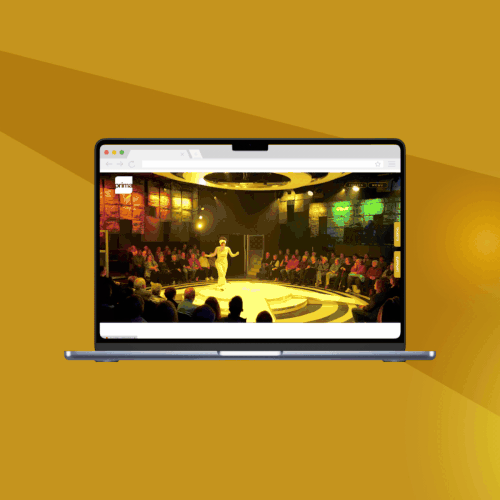 Theater design with the title 'Prima Theatre'