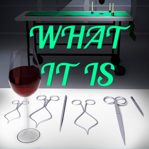 Whimsical book cover with the title 'Whimsical design for  a book cover including the morgue'