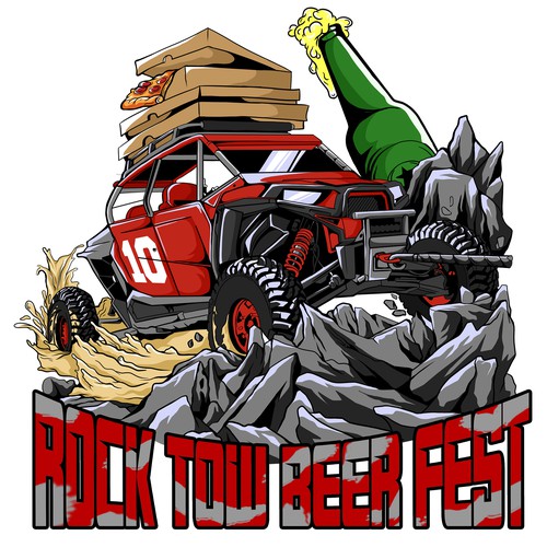 Off-road design with the title 'Illustration For Offroad contest'