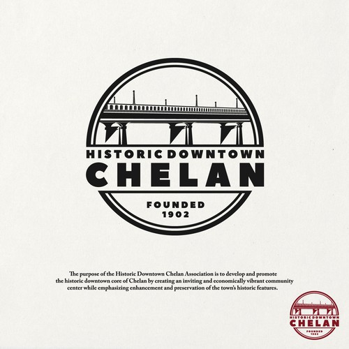 Downtown logo with the title 'Historic Downtown Chelan'