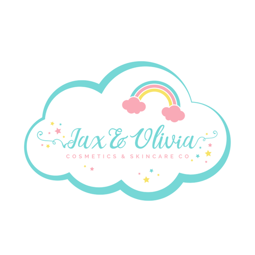 Rainbow logo with the title 'Jax & Olivia '
