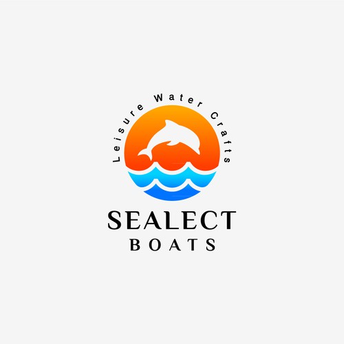 Sun brand with the title 'logo concept for boats company'