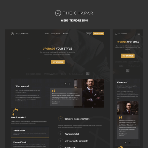 Fashion website with the title 'The Chapar Website'