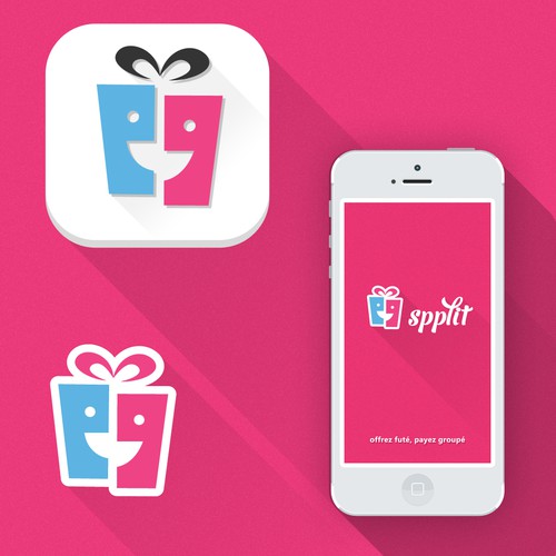 IOS 7 design with the title 'Beautiful flat version of our logo for app icon and splash page'