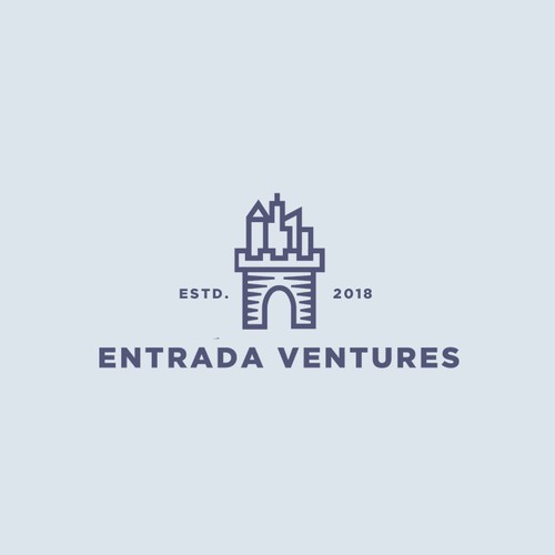 Entrepreneur logo with the title 'Logo design concept | Entrada Ventures'