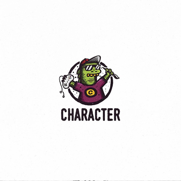Manga design with the title 'Character'