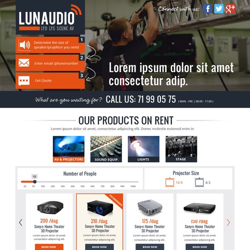 Entertainment website with the title 'Fun digital-nudging challenge landing page'