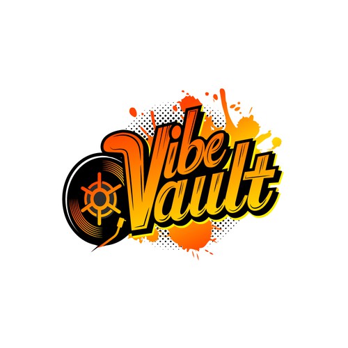 Rap logo with the title 'Vibe Vault Logo : Urban Hip Hop Dance Convention/Education for kids'