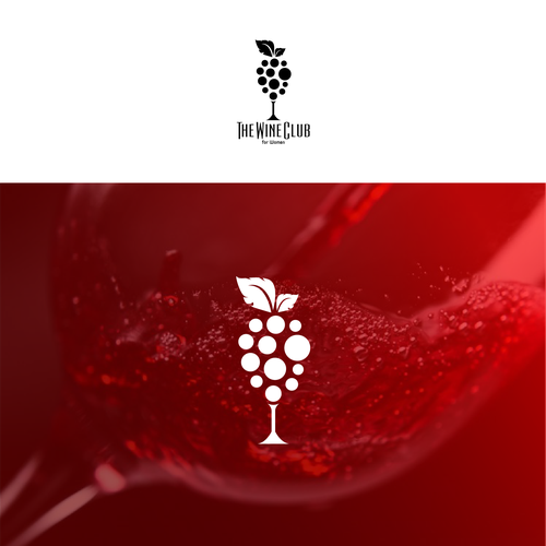 Red wine logo with the title 'Wine Club'