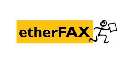 Messenger design with the title 'Logo conept ether fax '