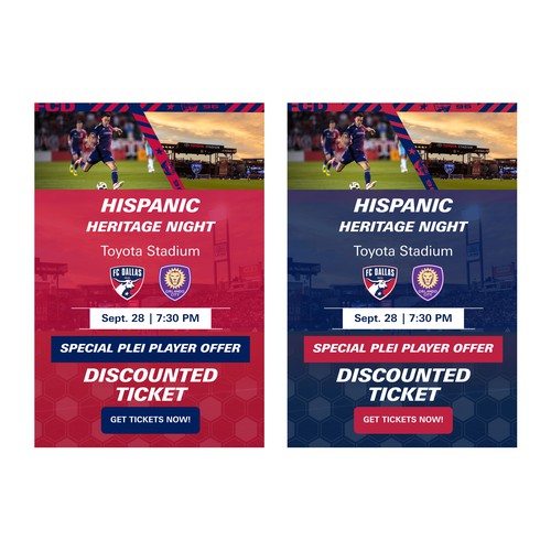 Ticket design with the title 'Ticket football event'