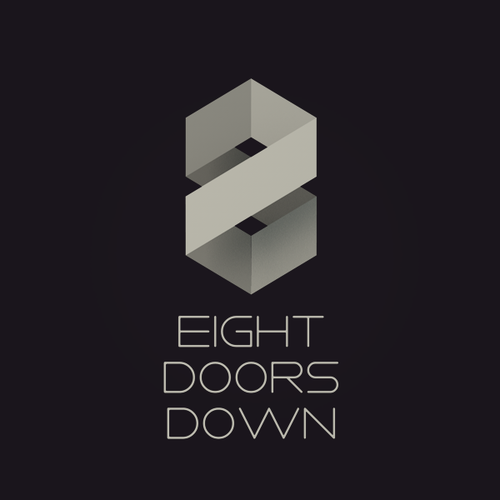 Low poly logo with the title '2D Low Poly, Light Style, Logo'