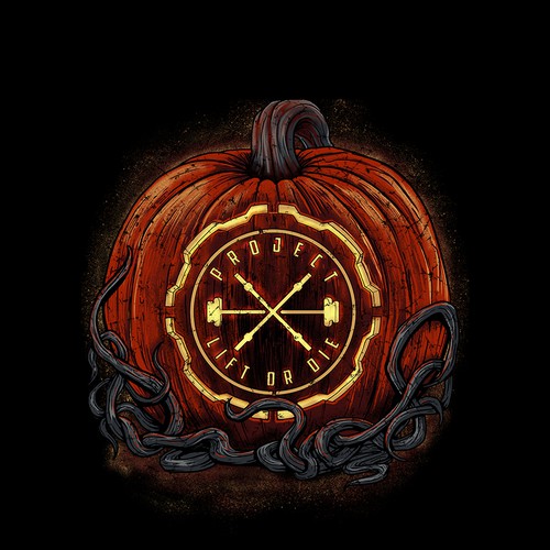 Halloween t-shirt with the title 'Logo Halloween Theme TSHIRT design'