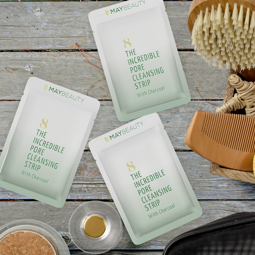 Material design with the title 'high-end-design for cosmetic products - white and green'