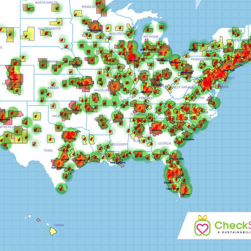 Brain illustration with the title 'CheckSammy Heat Map'