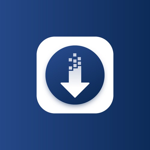 Download design with the title 'Download app icon'