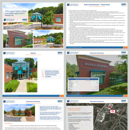 Orange and blue design with the title 'Real Estate Property Description'