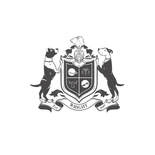 Coat of arms logo with the title 'Family Crest'