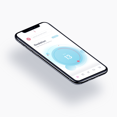 Cycle design with the title 'Cycle Tracking App'