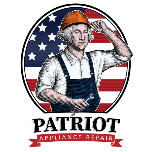 Engraved design with the title 'Logo for Patriot Appliance Repair'