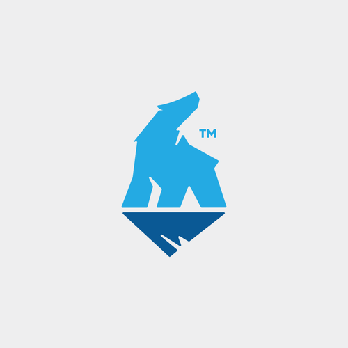 Arctic logo with the title 'Polar bear logo concept'