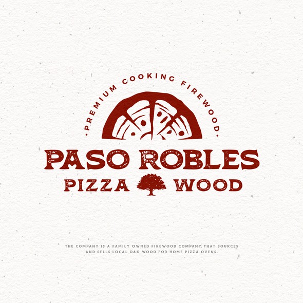 Logo with the title 'Paso Pizza Wood Logo'