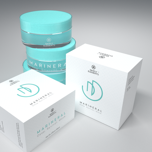 Abstract packaging with the title 'Logo and packaging for a beauty product'