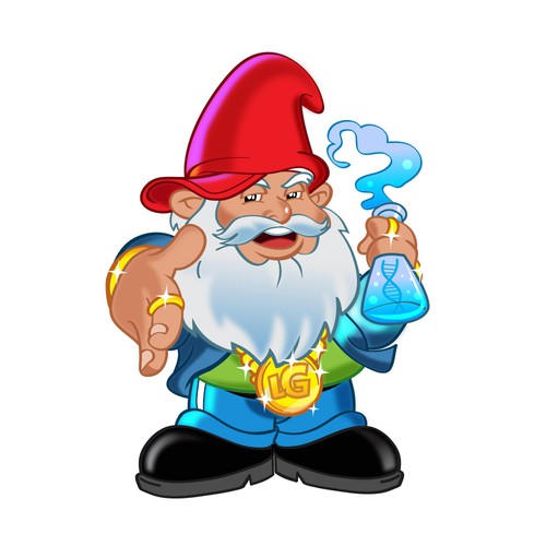 DNA design with the title 'lab (DNA) mascot'