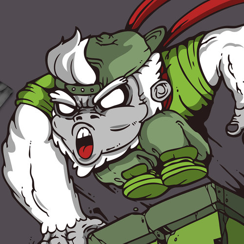 Monkey t-shirt with the title 'Ninja Monkey for AAPES'