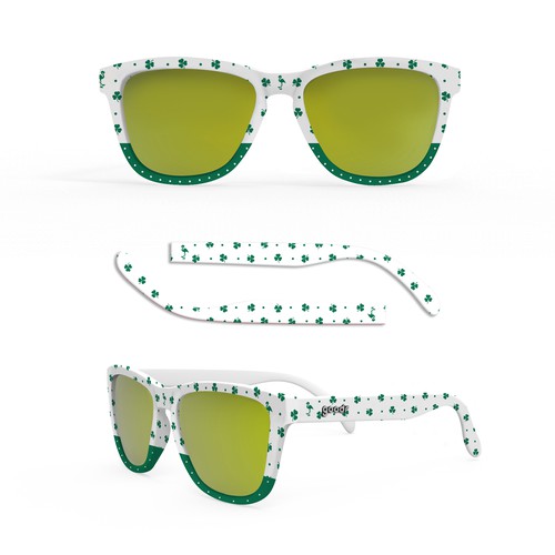Sunglasses design with the title 'St. Patrick sunglass design'