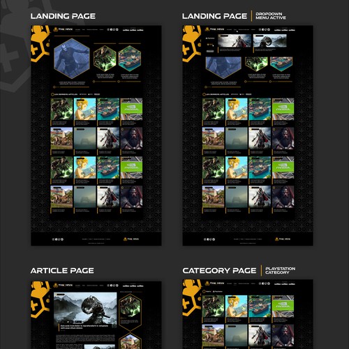 News design with the title 'The Hive Website design'