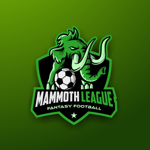 Mammoth design with the title 'logo illustration esport'