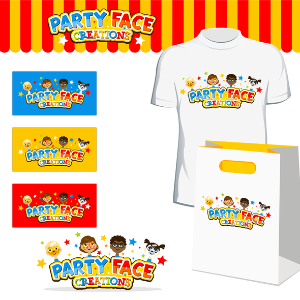 Child's face logo with the title 'Party Face Creations'